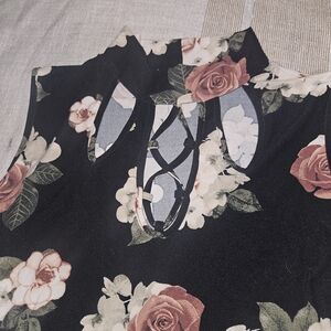 J for Justify Black Floral Tank Top